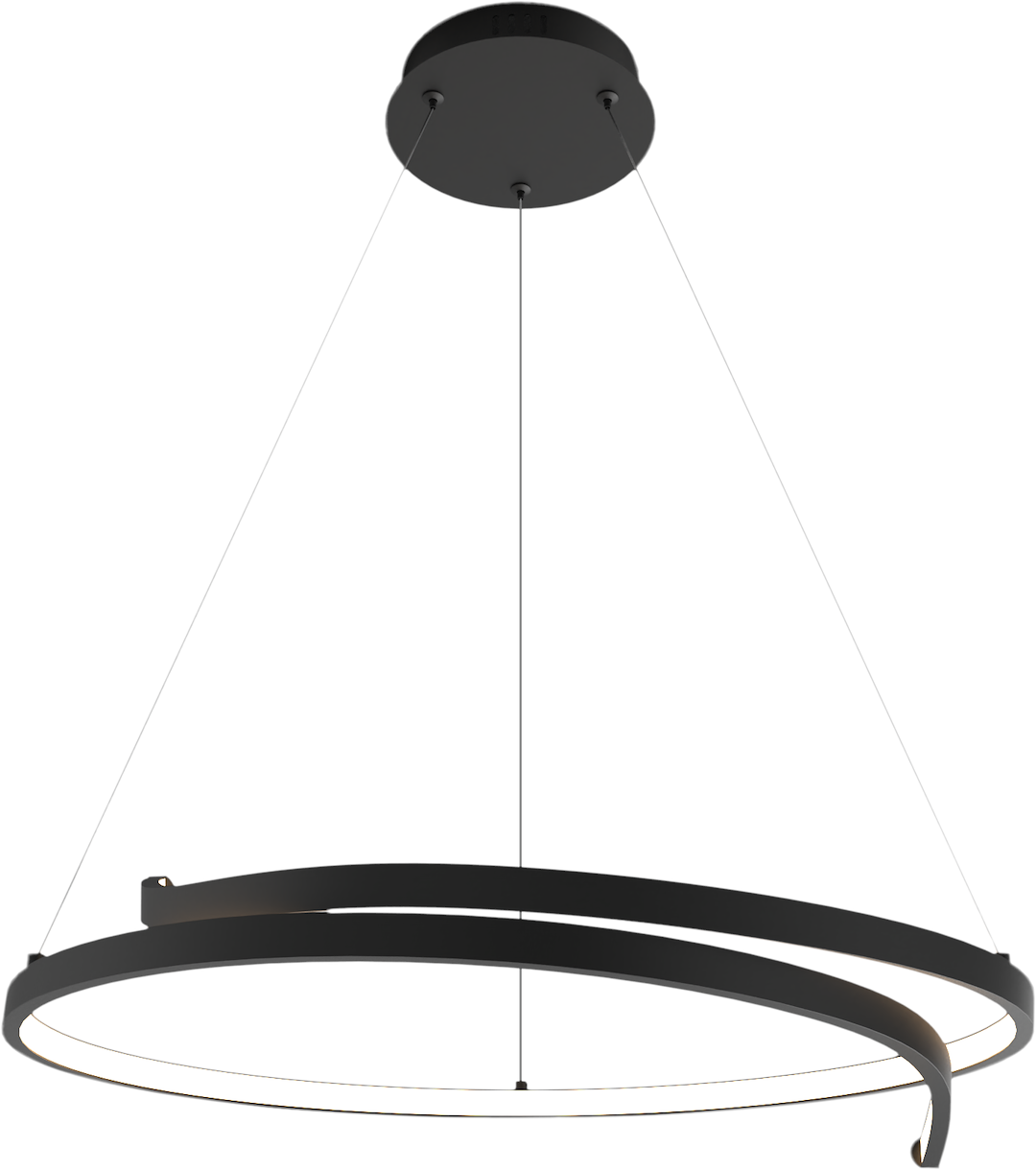 Lustra LED Suspendata Lorenzo Black Premium Echivalent 150W