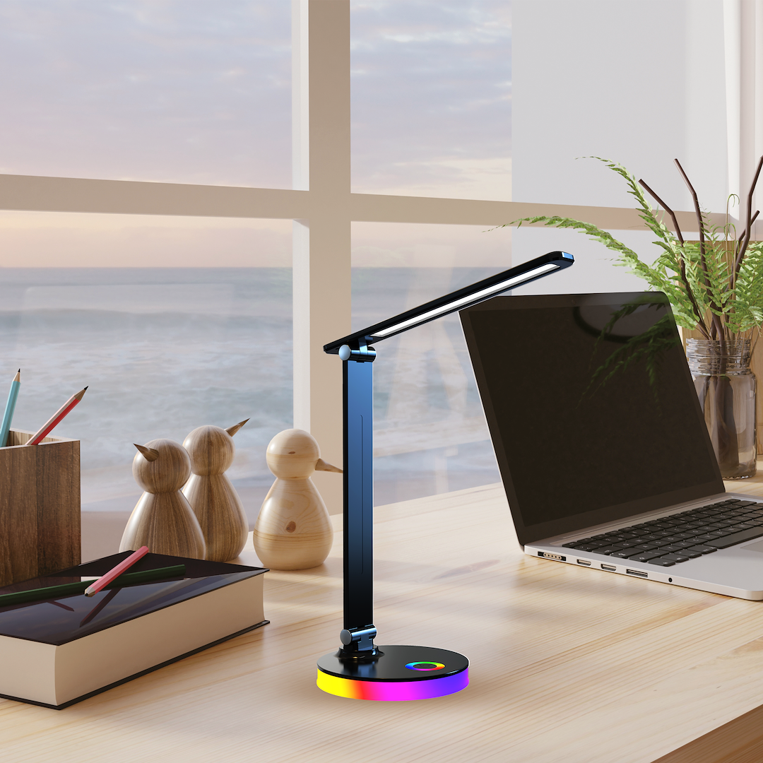 Lampa LED Birou Bruno Black RGB Premium