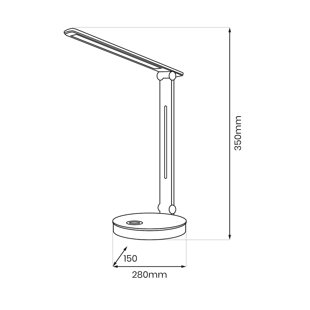 Lampa LED Birou Bruno White RGB Premium