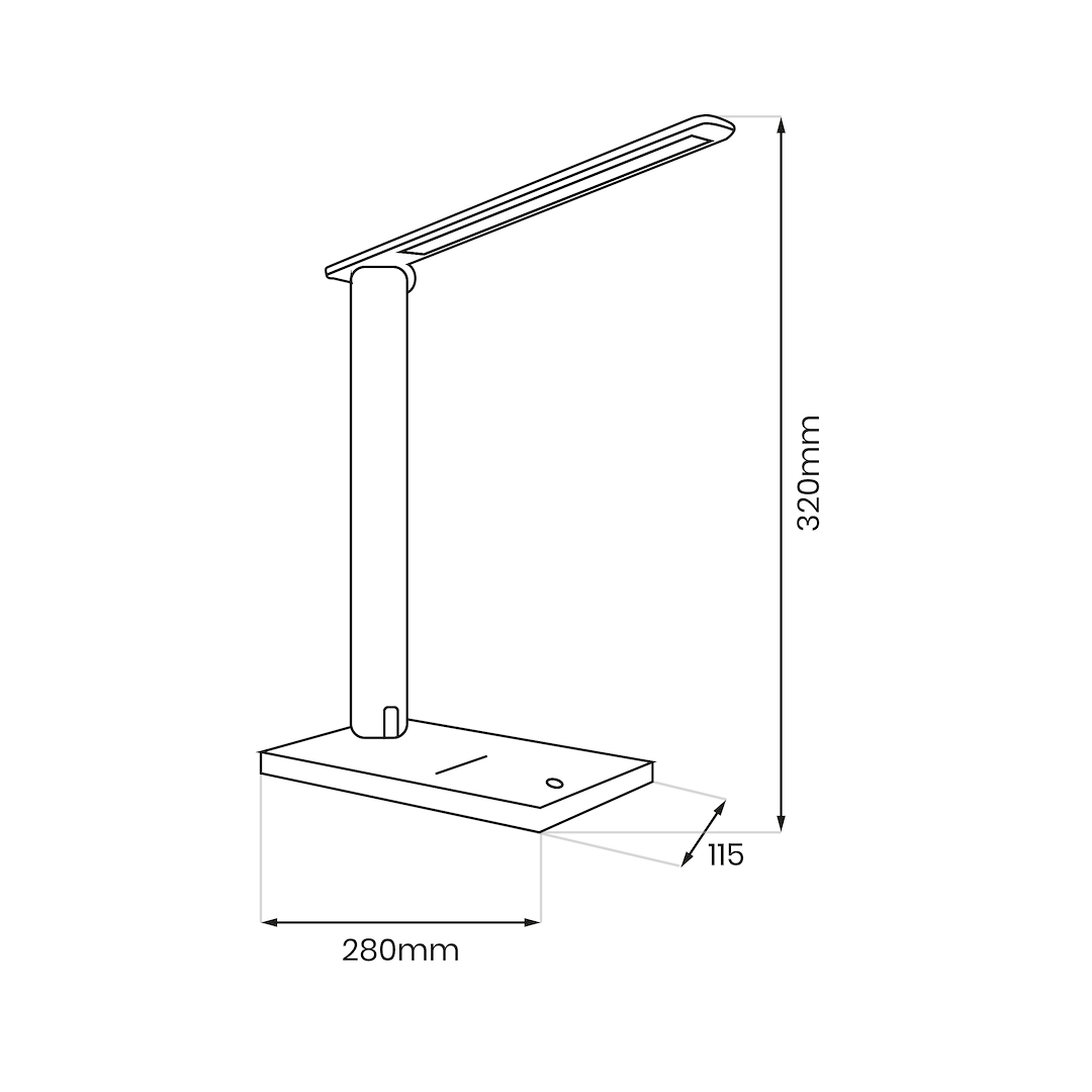 Lampa LED Birou Post Black Premium