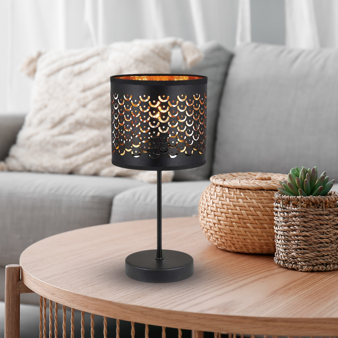 Lampa Birou Morgan Black & Gold Premium 1xE27