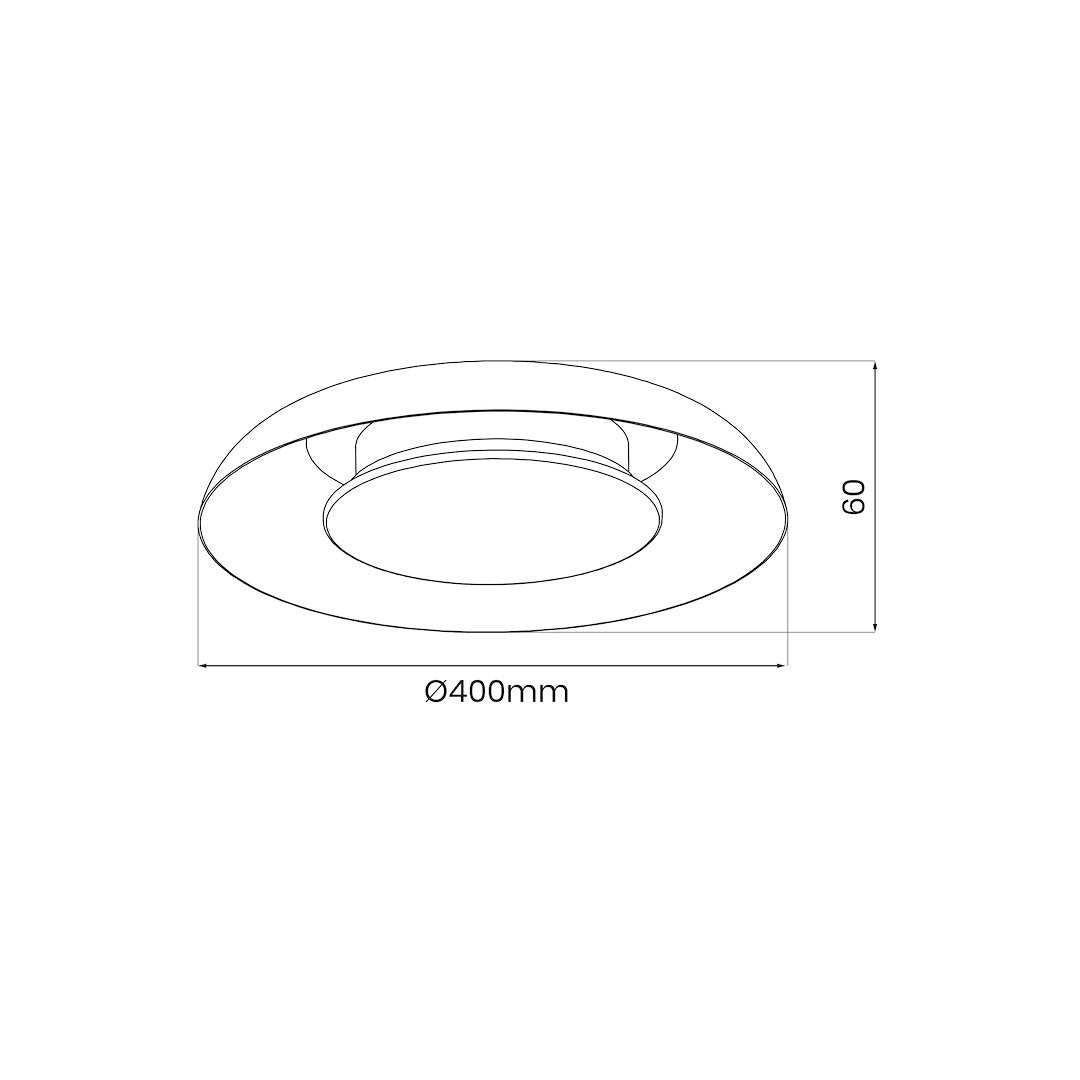 Plafonieră LED Rotunda Piattino White Ø40CM