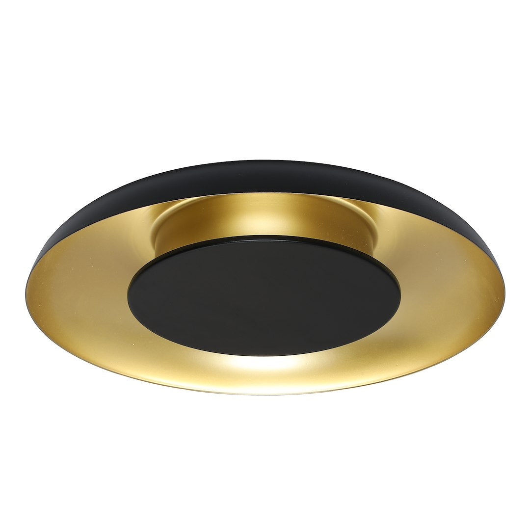 Plafonieră LED Rotunda Piattino Black & Gold Ø40CM