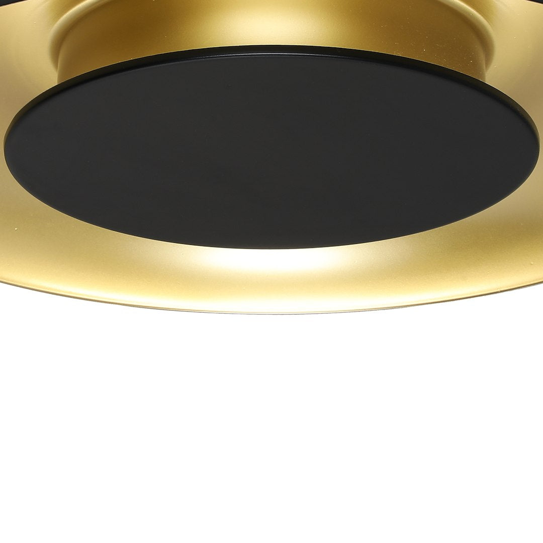 Plafonieră LED Rotunda Piattino Black & Gold Ø40CM