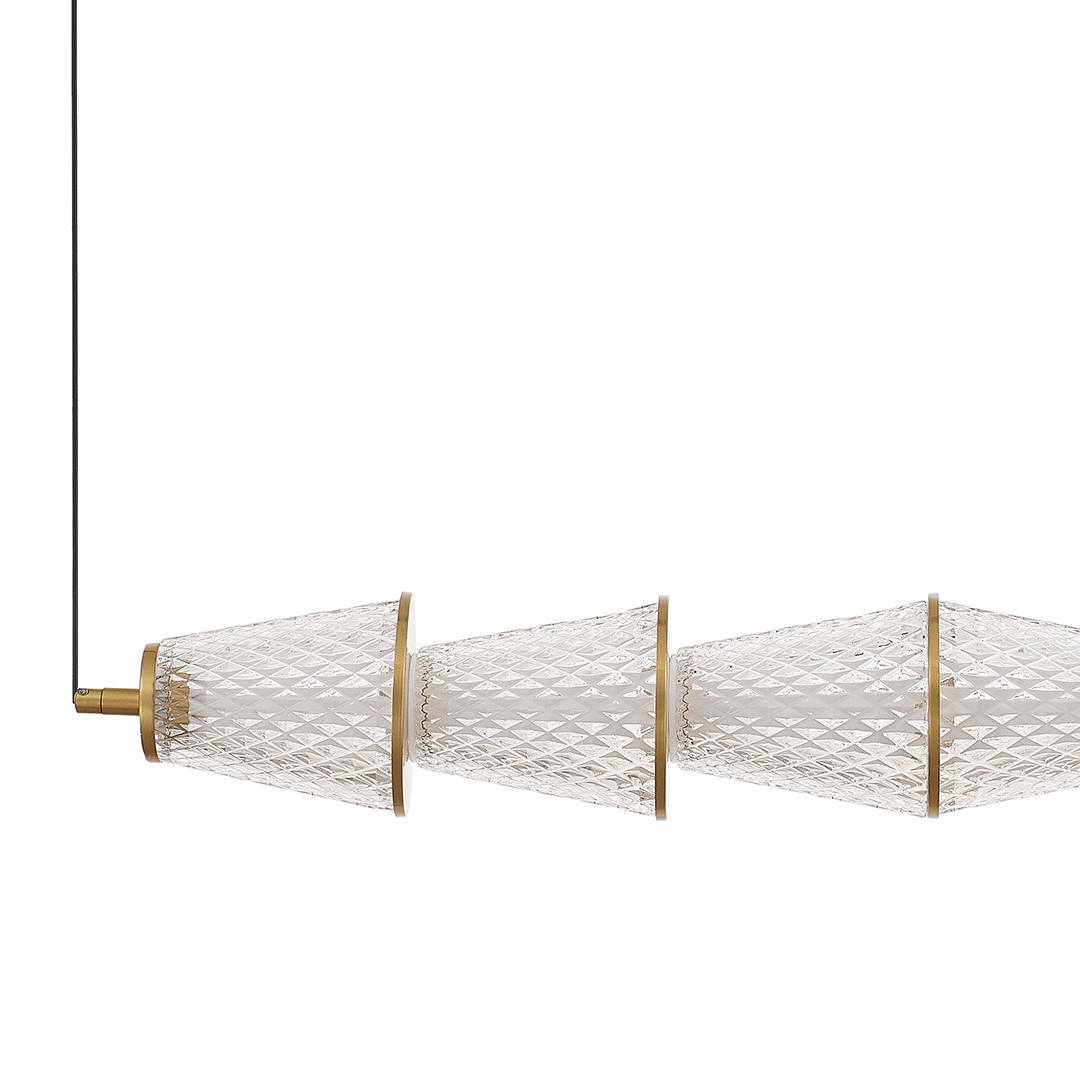 Lustra LED Suspendata Sansa Black & Gold Premium Echivalent 100W