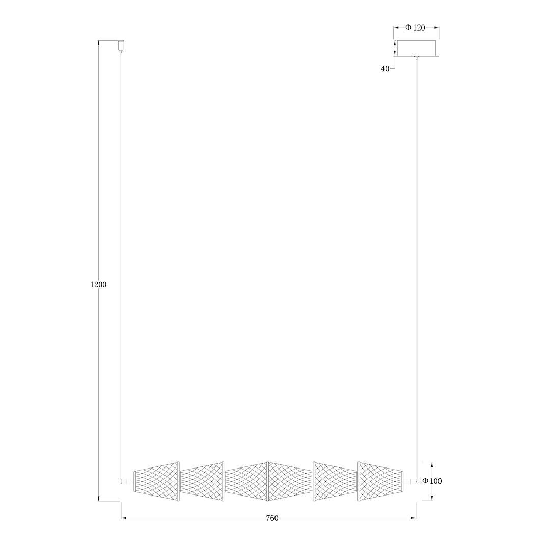 Lustra LED Suspendata Sansa Black & Gold Premium Echivalent 100W