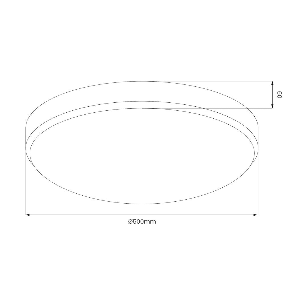 Plafonieră Maya Rotunda Black Ø50CM Echivalent 350W