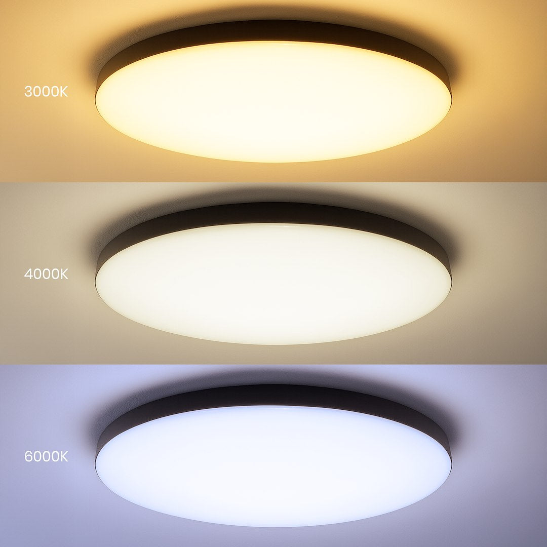 Plafonieră LED Siena Black Rotunda Ø75CM Echivalent 800W Telecomanda