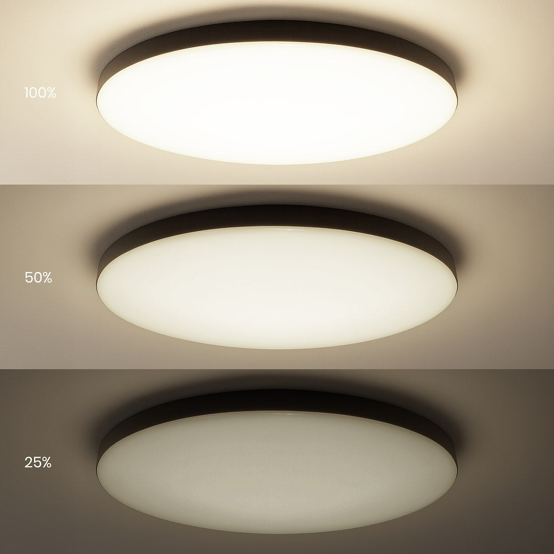 Plafonieră LED Siena Black Rotunda Ø75CM Echivalent 800W Telecomanda