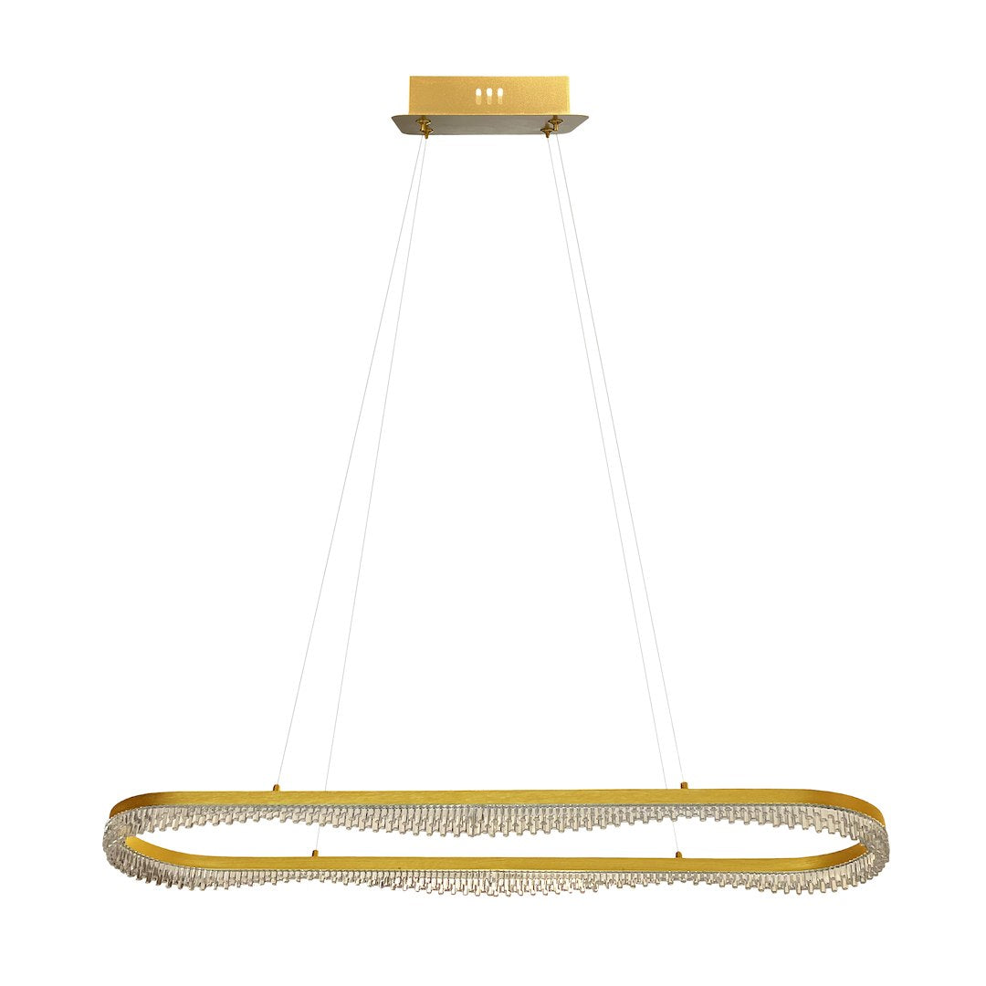 Lustra LED Suspendata Preciosa Gold Premium Echivalent 350W