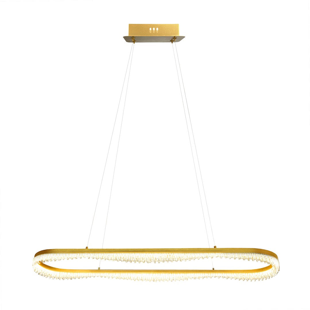 Lustra LED Suspendata Preciosa Gold Premium Echivalent 350W