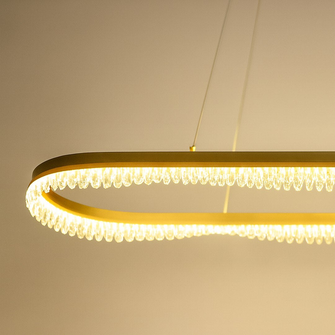 Lustra LED Suspendata Preciosa Gold Premium Echivalent 350W