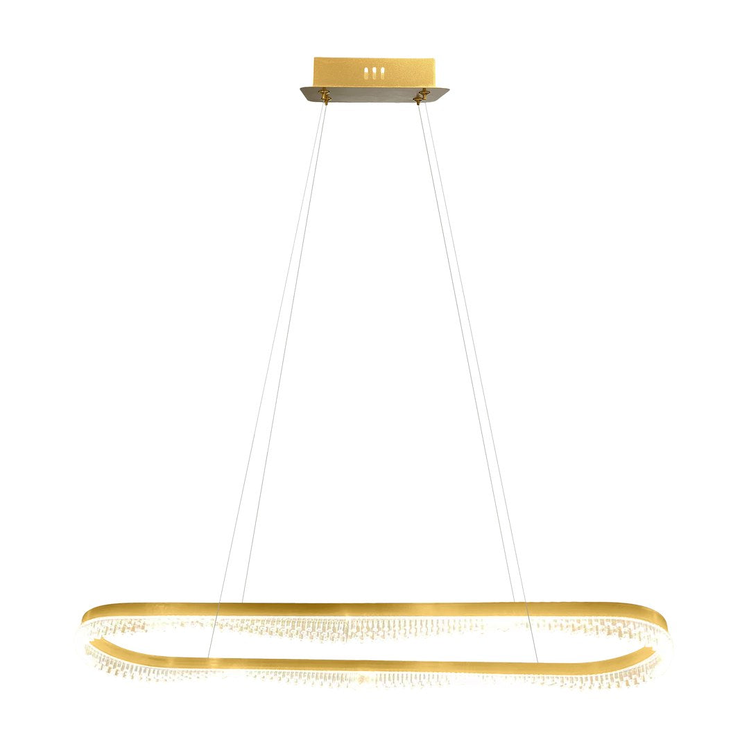 Lustra LED Suspendata Preciosa Gold Premium Echivalent 350W