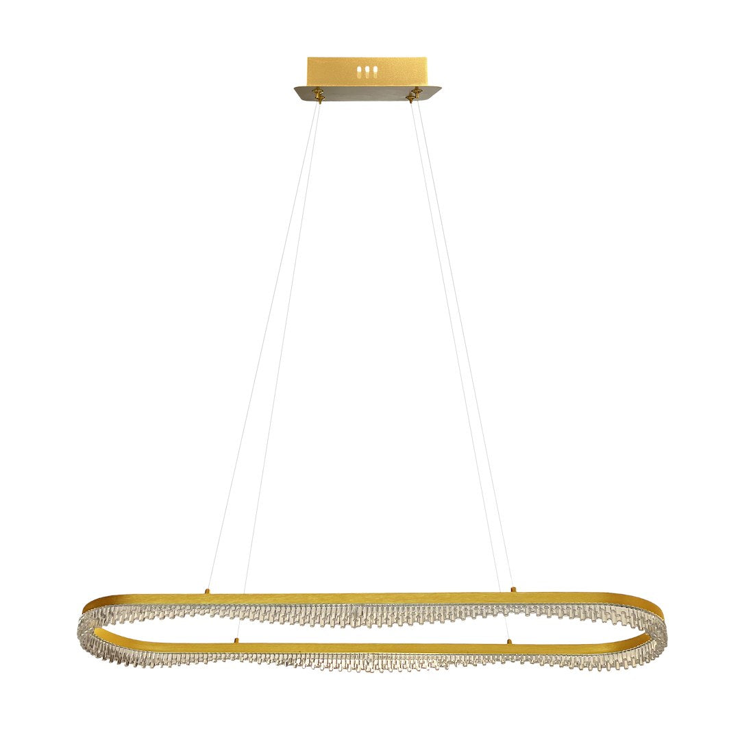 Lustra LED Suspendata Preciosa Gold Premium Echivalent 350W