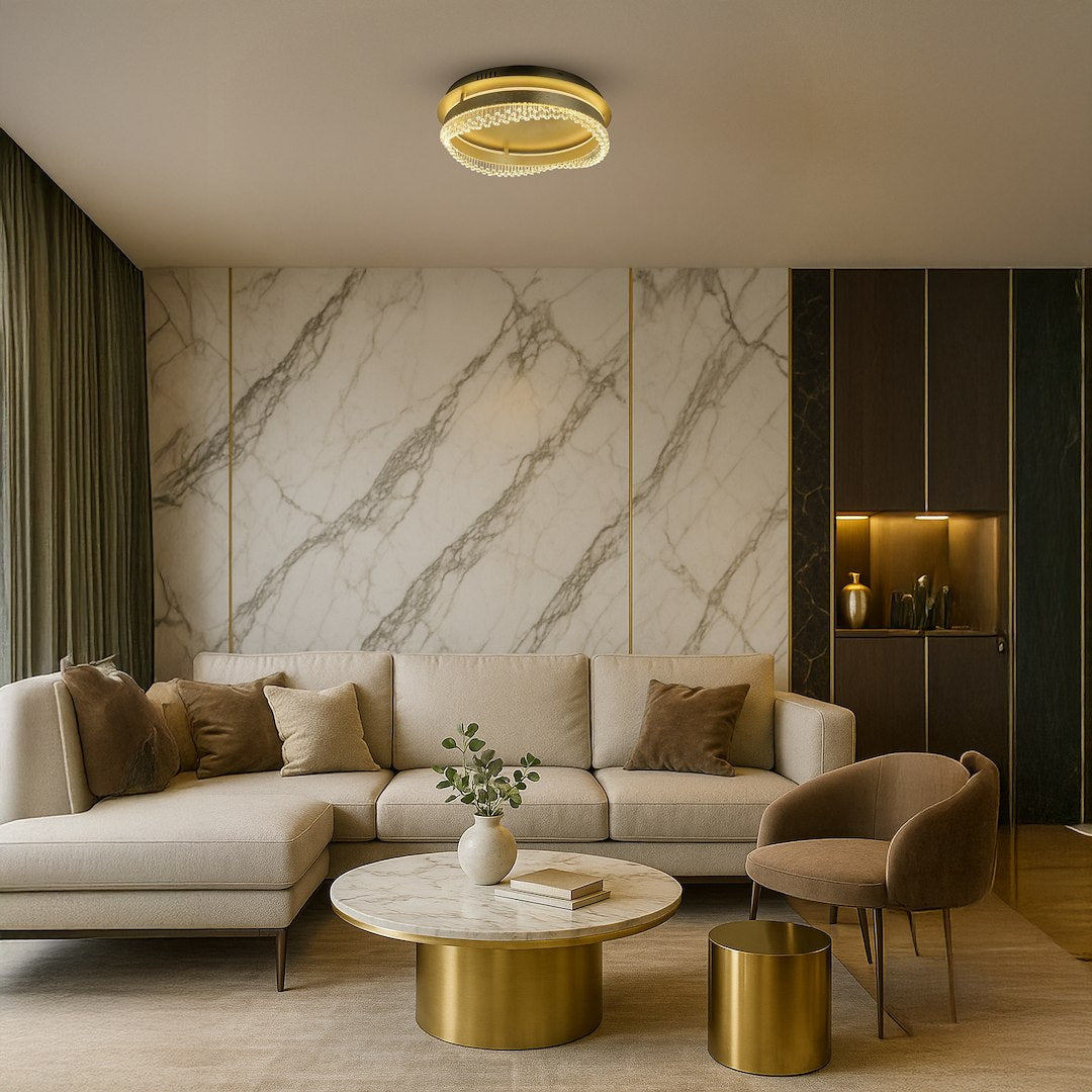 Lustra LED Preciosa Gold Premium Echivalent 300W