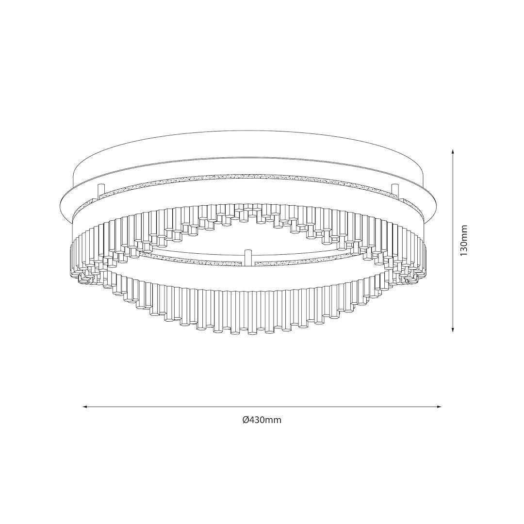 Lustra LED Preciosa Gold Premium Echivalent 300W
