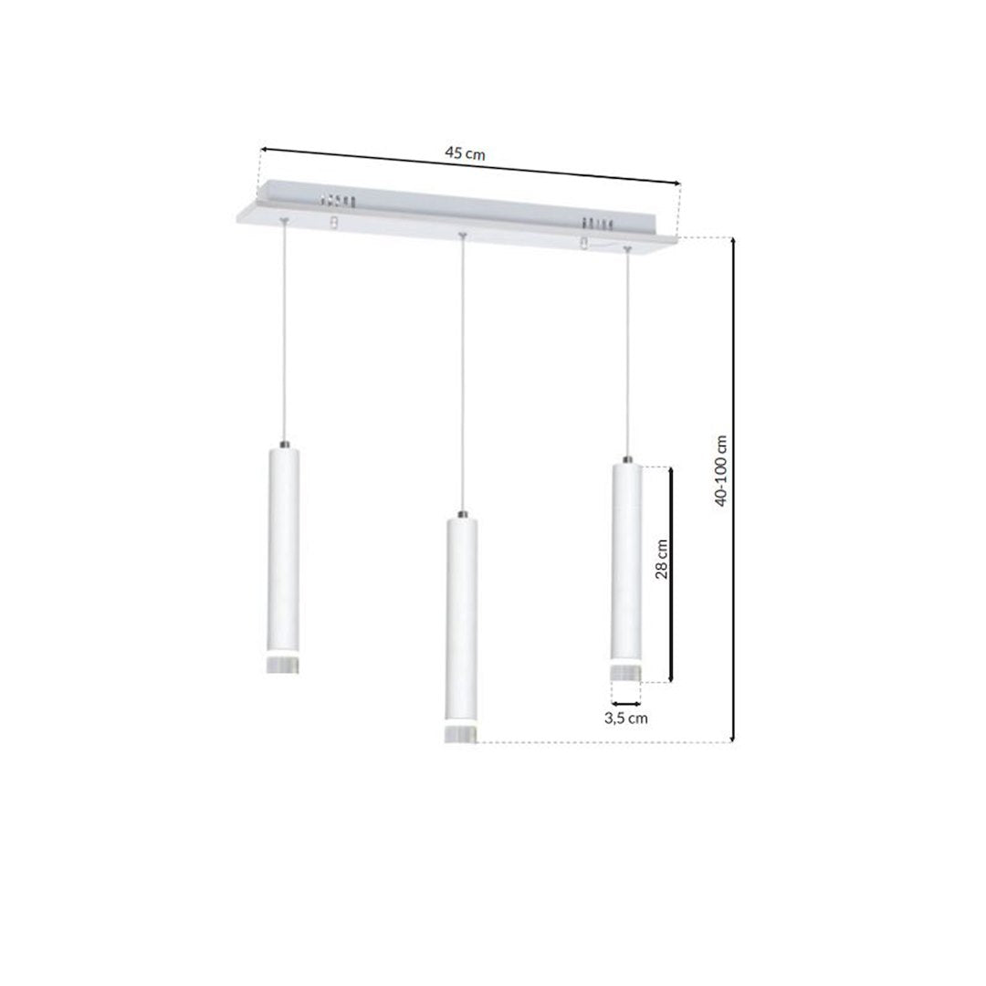 Lustra LED Suspendata Demby White Echivalent 100W