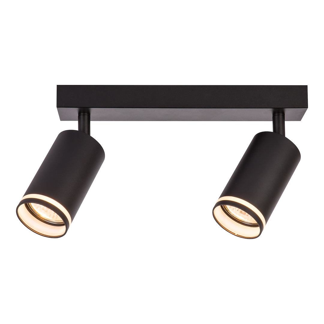 Lustra Pipe Black Premium cu 2 Spoturi Reglabile