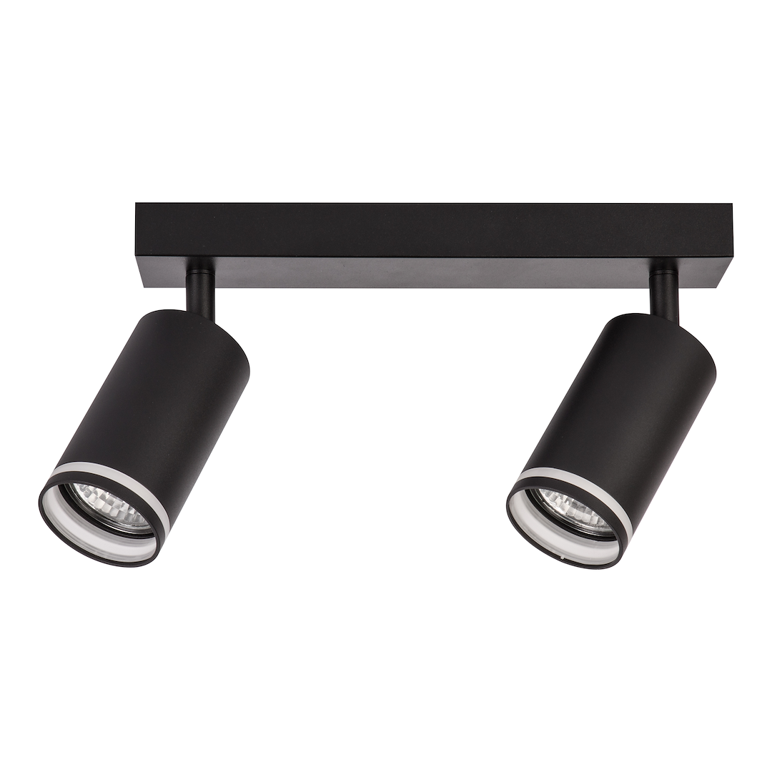 Lustra Pipe Black Premium cu 2 Spoturi Reglabile