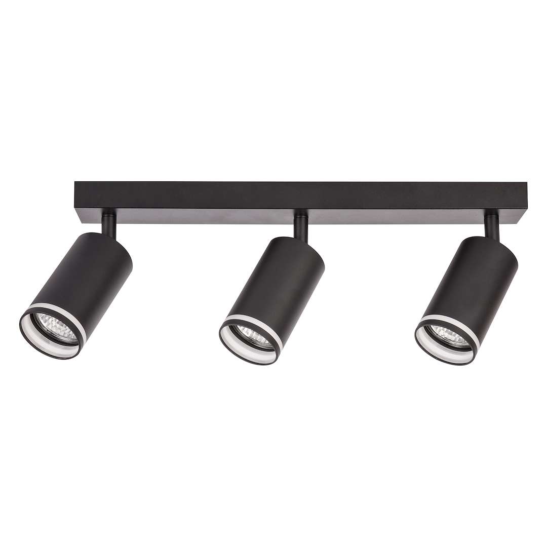 Lustra Pipe Black Premium cu 3 Spoturi Reglabile