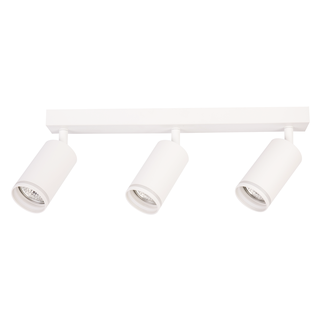 Lustra Pipe White Premium cu 3 Spoturi Reglabile
