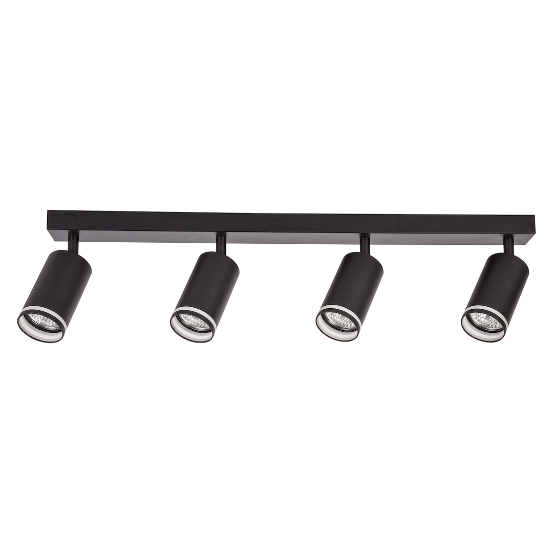Lustra Pipe Black Premium cu 4 Spoturi Reglabile