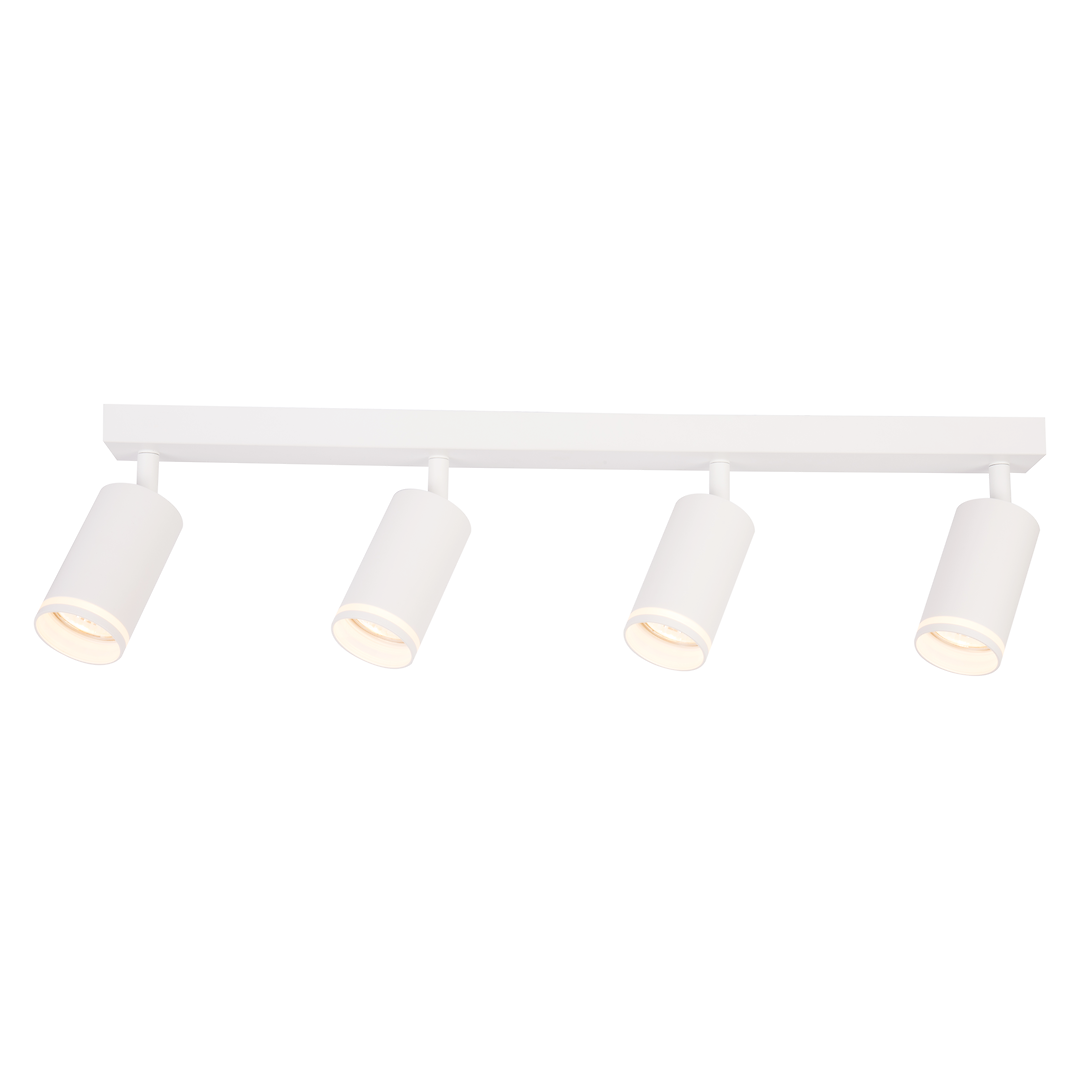 Lustra Pipe White Premium cu 4 Spoturi Reglabile