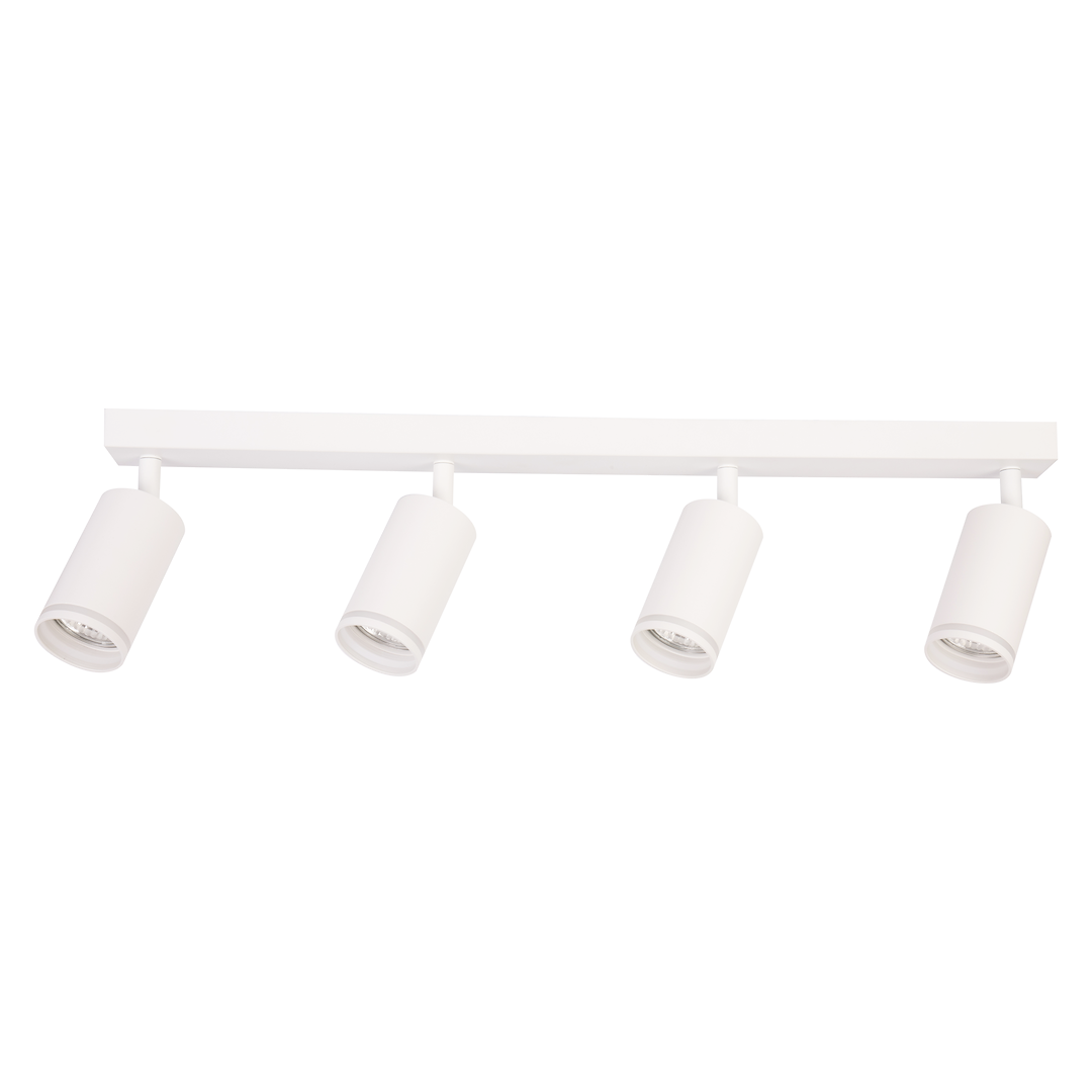 Lustra Pipe White Premium cu 4 Spoturi Reglabile
