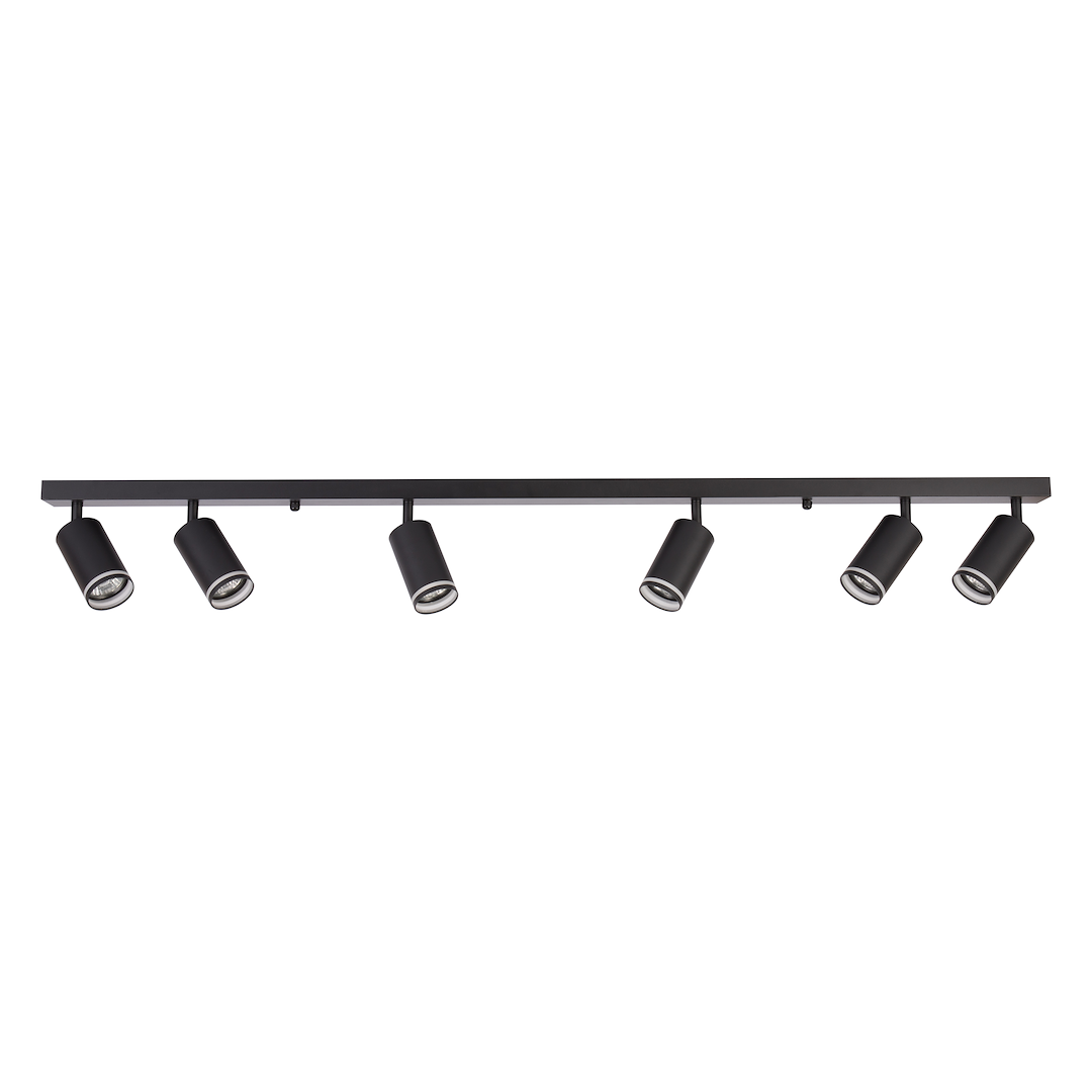 Lustra Pipe Black Premium cu 6 Spoturi Reglabile