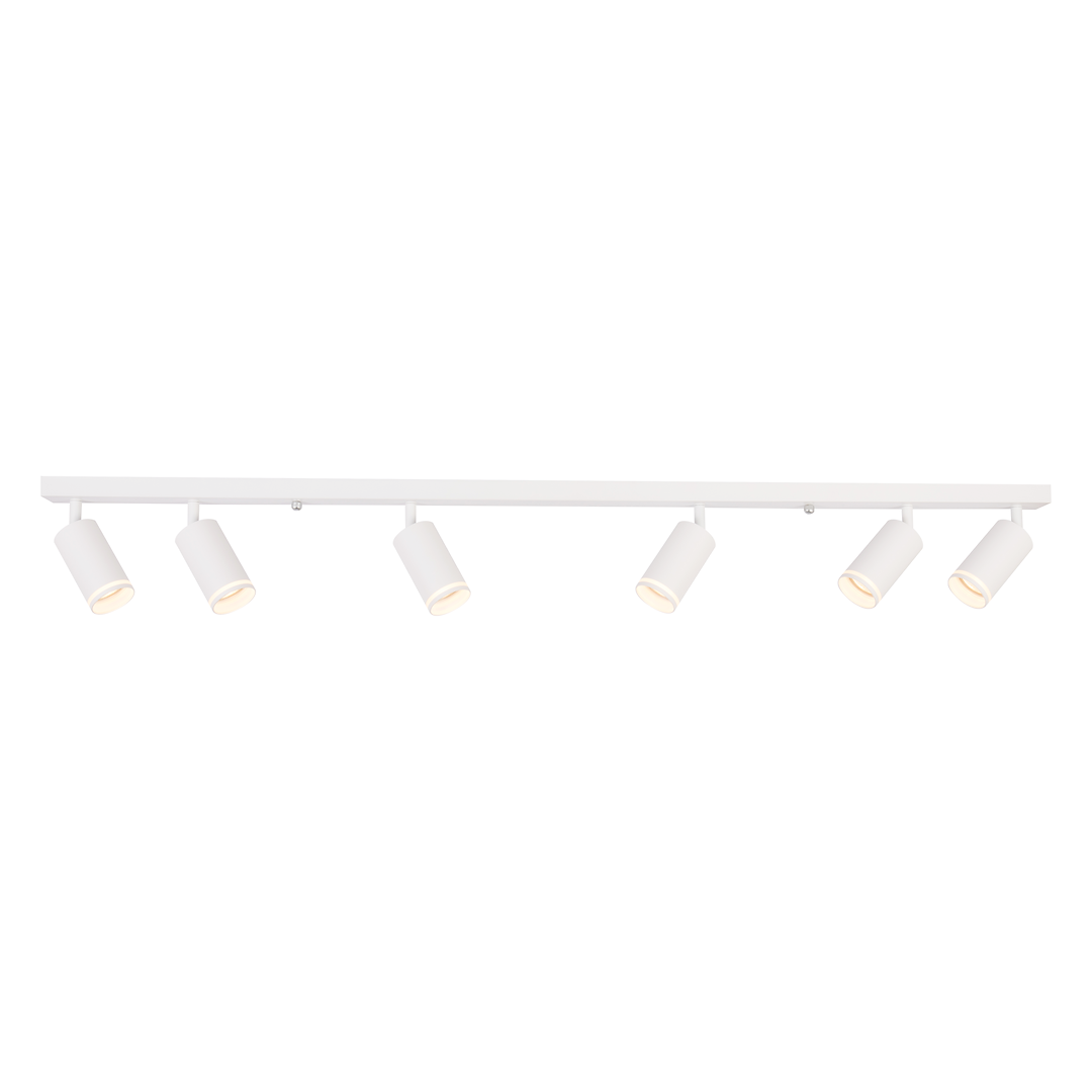 Lustra Pipe White Premium cu 6 Spoturi Reglabile