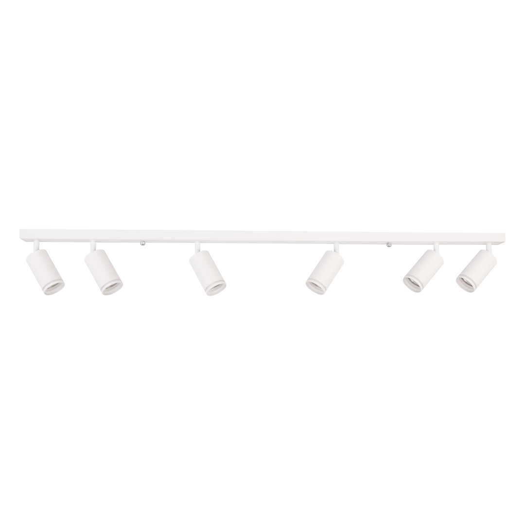 Lustra Pipe White Premium cu 6 Spoturi Reglabile