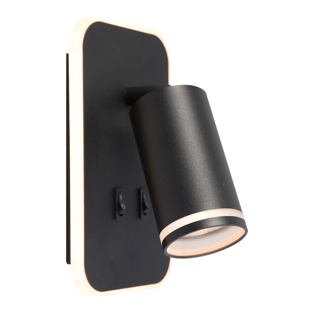 Aplica Pipe Black Premium cu Spot Reglabil