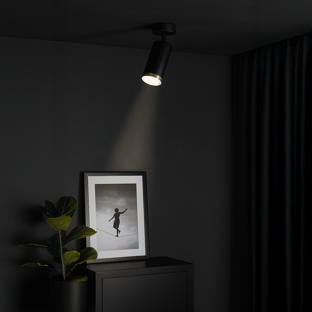 Aplica Mica Black & Gold Premium cu Spot Reglabil