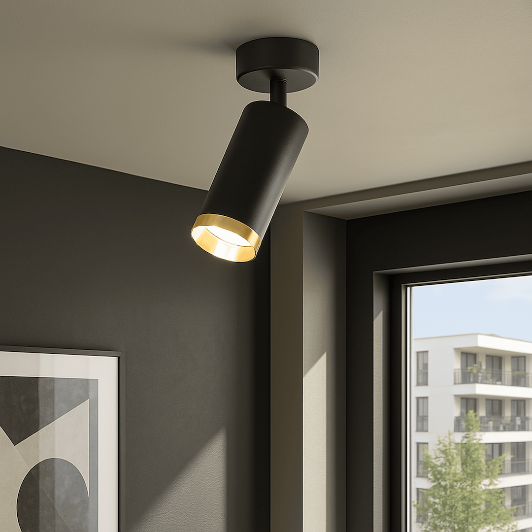 Aplica Mica Black & Gold Premium cu Spot Reglabil
