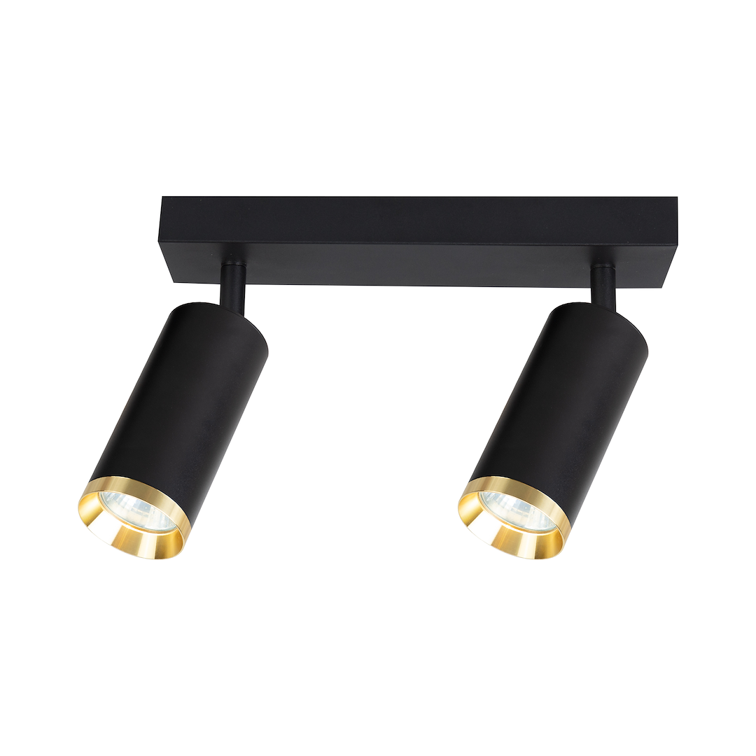 Lustra Mica Black & Gold Premium cu 2 Spoturi Reglabile