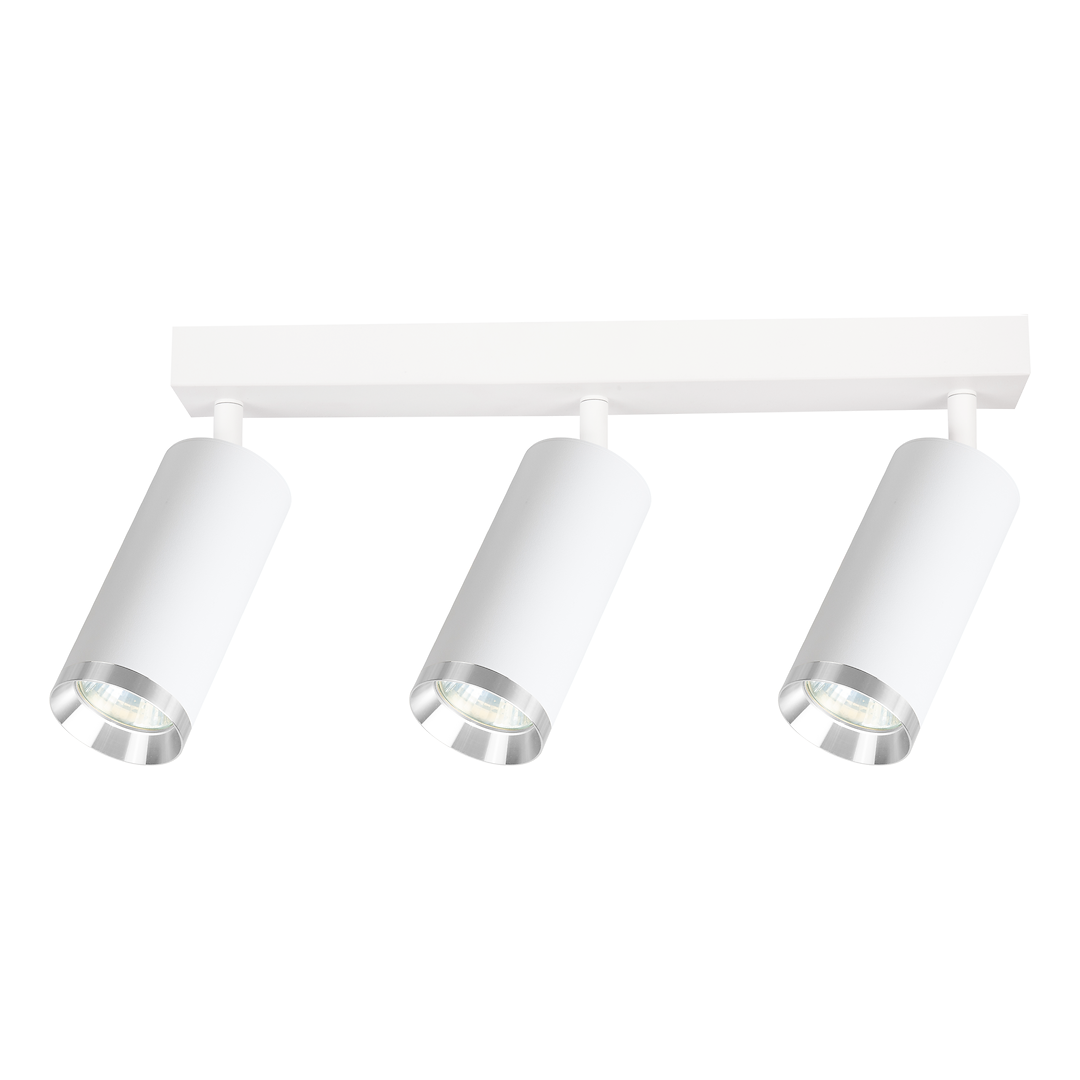 Lustra Mica White & Silver Premium cu 3 Spoturi Reglabile