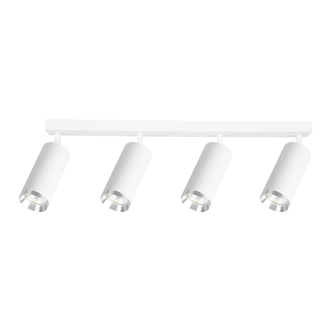 Lustra Mica White & Silver Premium cu 4 Spoturi Reglabile