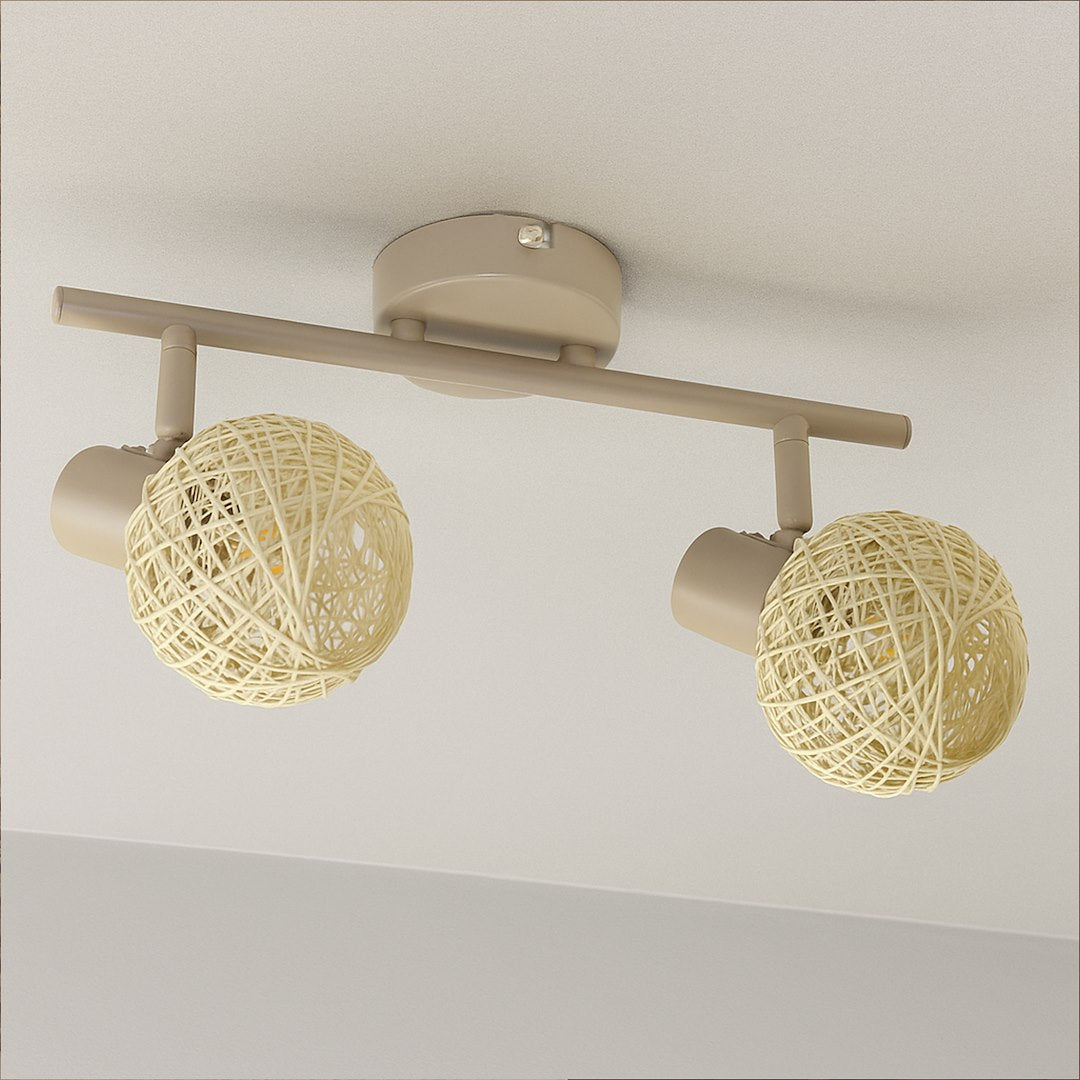 Lustra Dex Beige Premium cu 2 Spoturi Reglabile