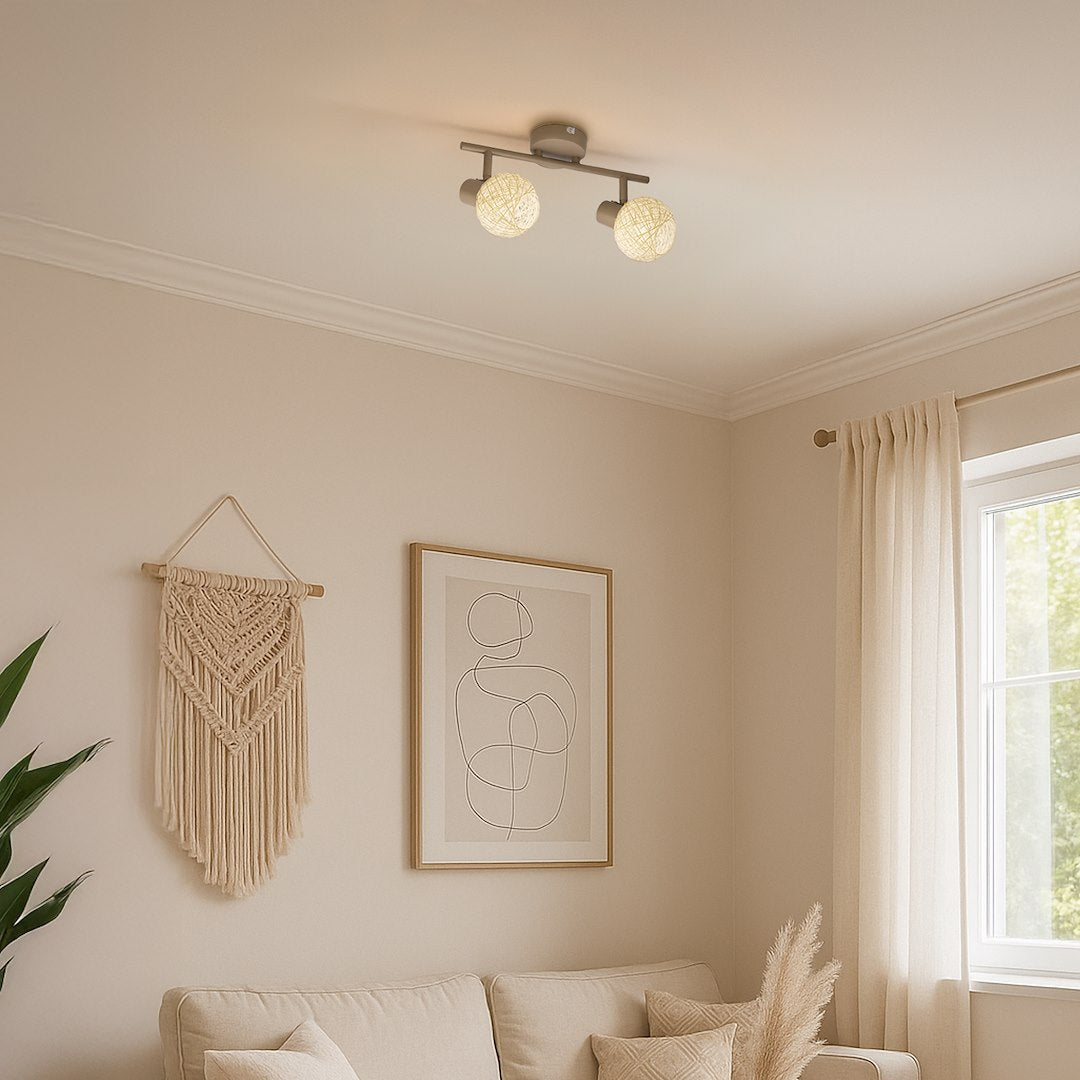 Lustra Dex Beige Premium cu 2 Spoturi Reglabile