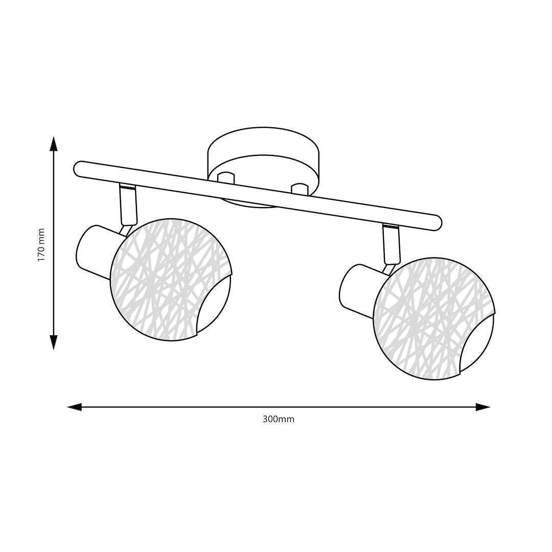 Lustra Dex Beige Premium cu 2 Spoturi Reglabile