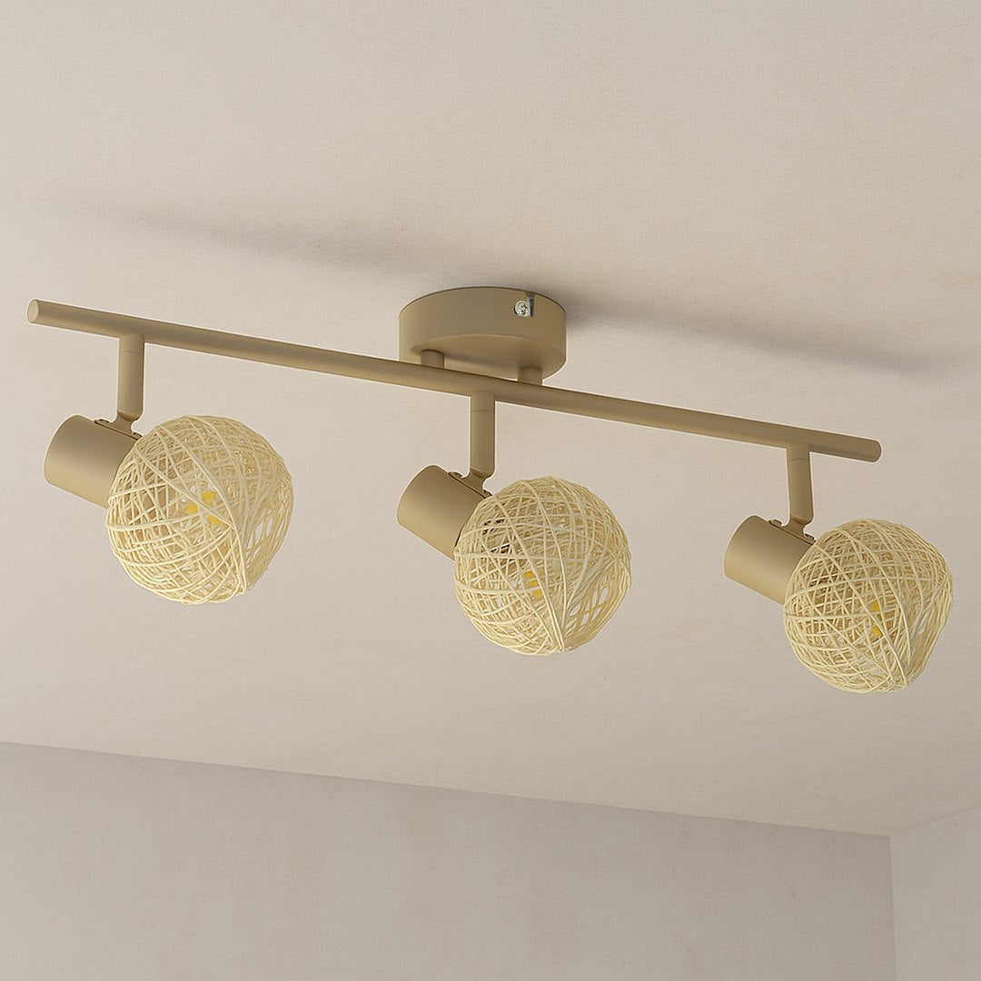 Lustra Dex Beige Premium cu 3 Spoturi Reglabile