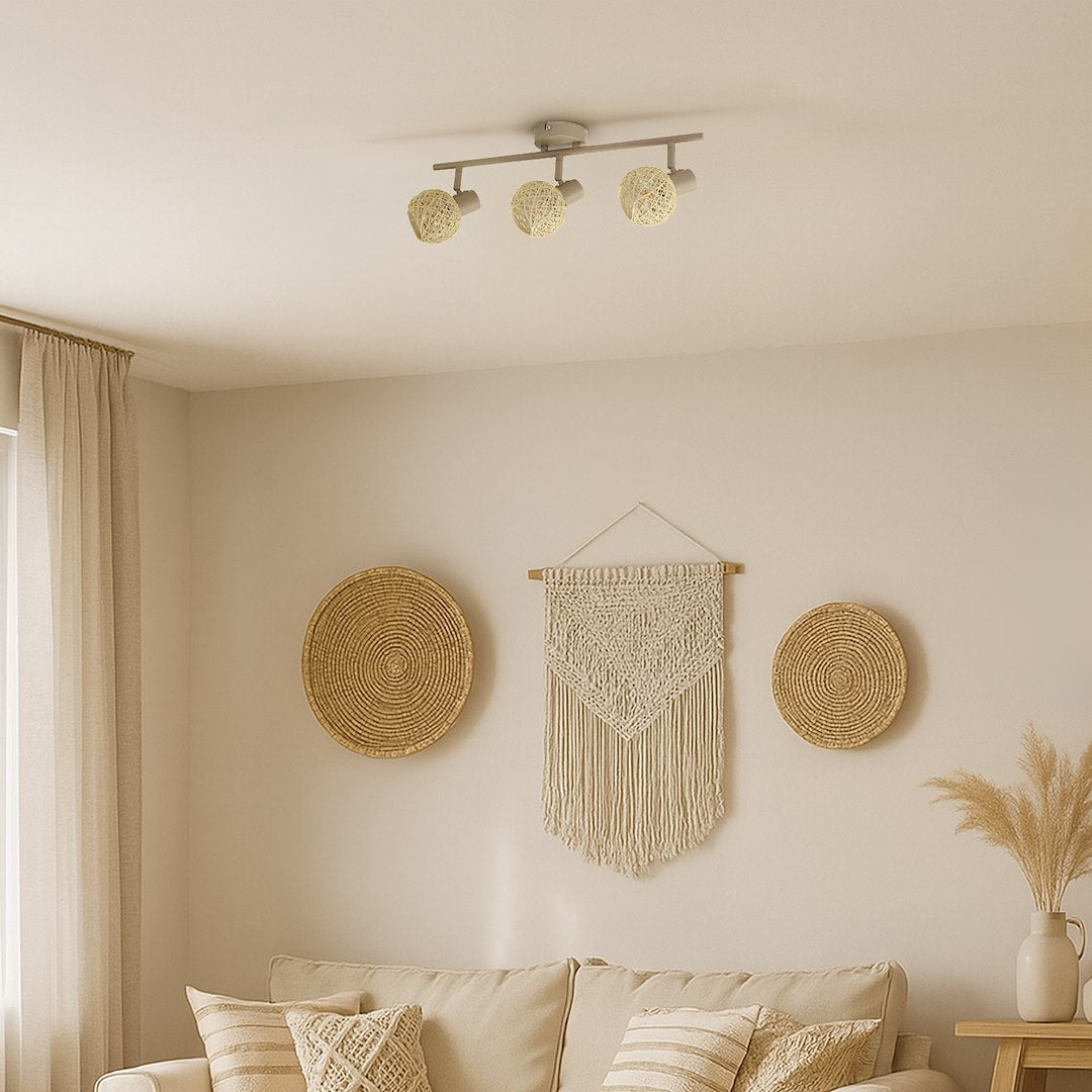 Lustra Dex Beige Premium cu 3 Spoturi Reglabile