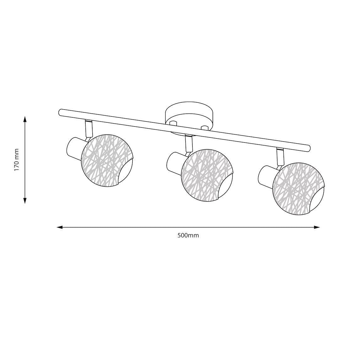 Lustra Dex Beige Premium cu 3 Spoturi Reglabile