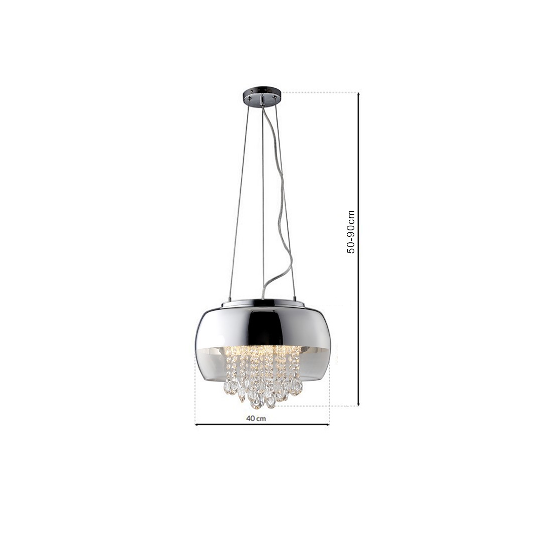 Pendul Luna Silver Premium 3xE14