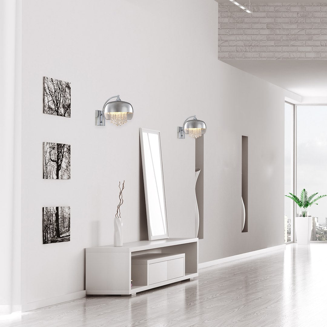 Aplica Cristal Luna Silver Premium 1xE14