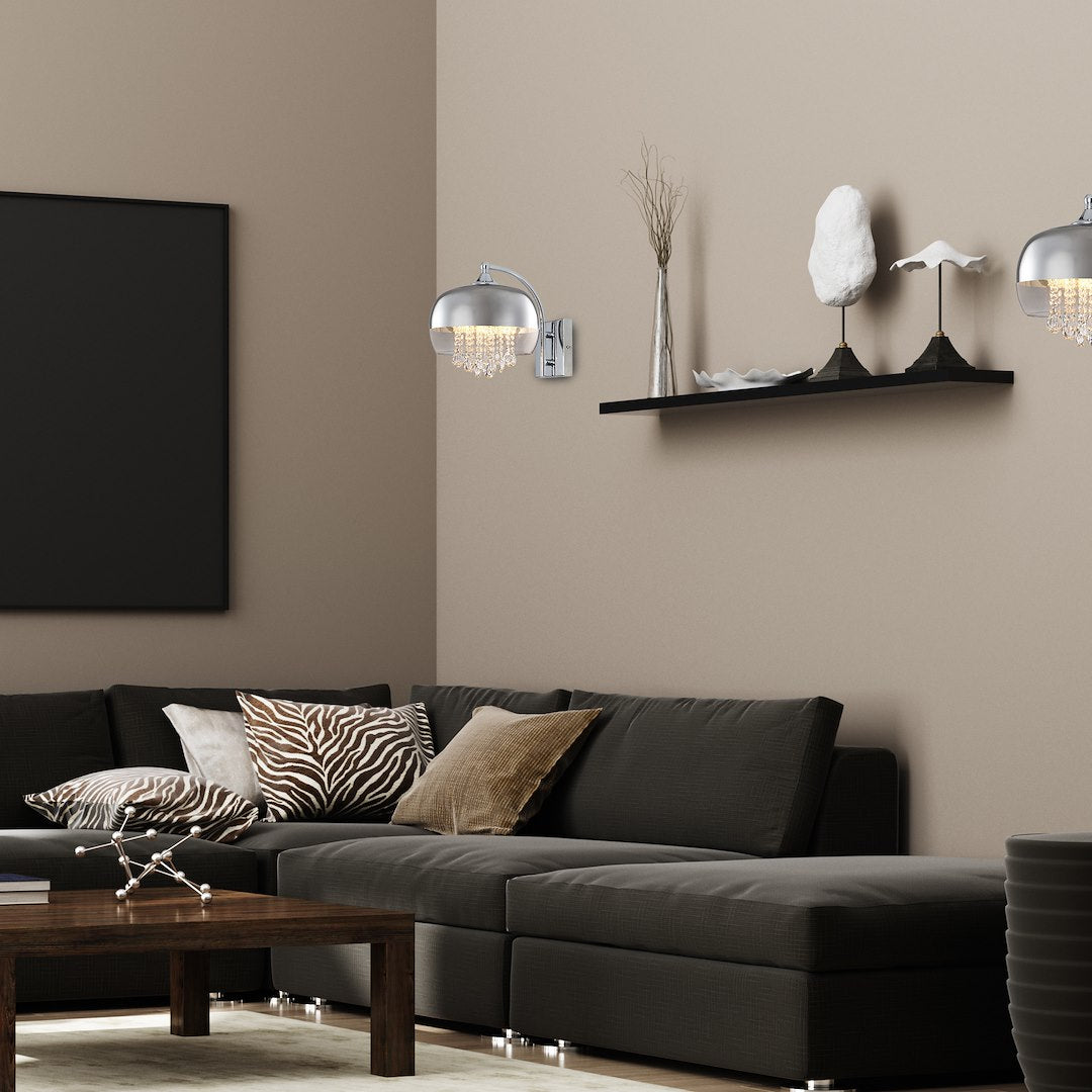 Aplica Cristal Luna Silver Premium 1xE14