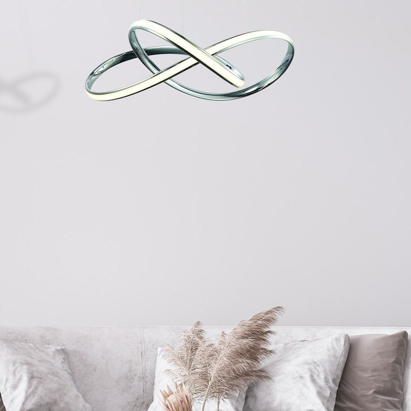 Lustra LED Suspendata Cappio Silver Premium Echivalent 200W