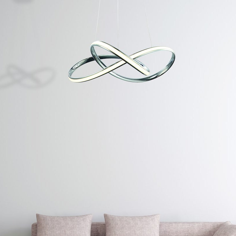 Lustra LED Suspendata Cappio Silver Premium Echivalent 200W