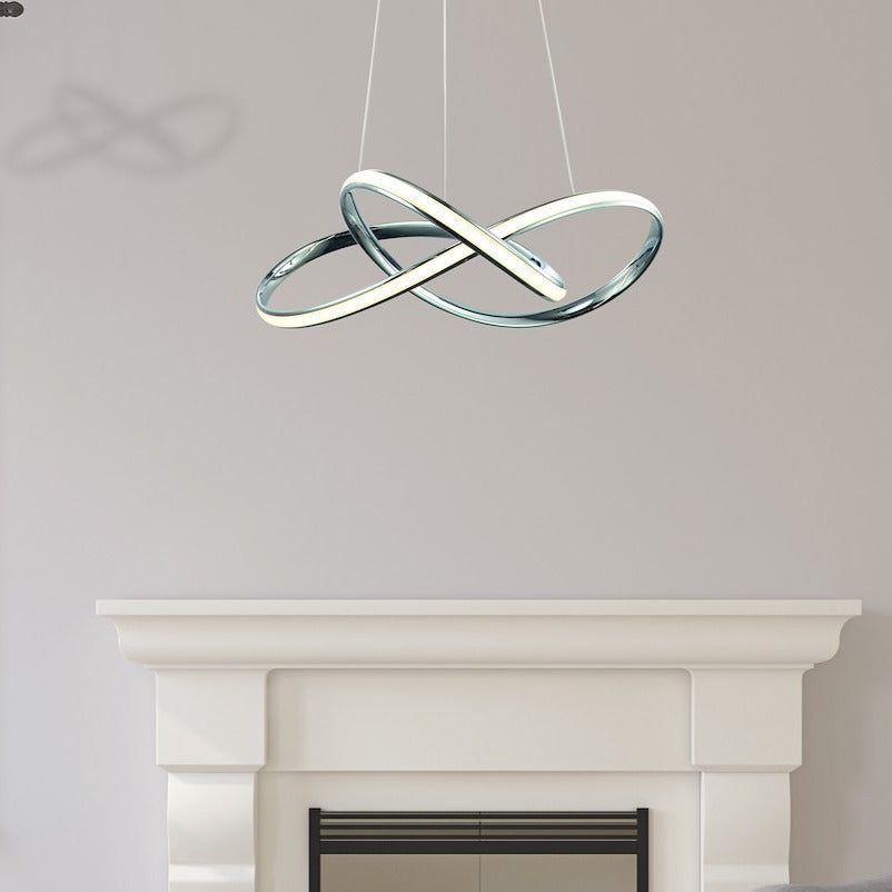 Lustra LED Suspendata Cappio Silver Premium Echivalent 200W