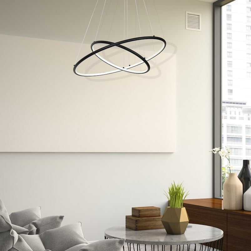 Lustra LED Suspendata Orion Black Premium Echivalent 400W